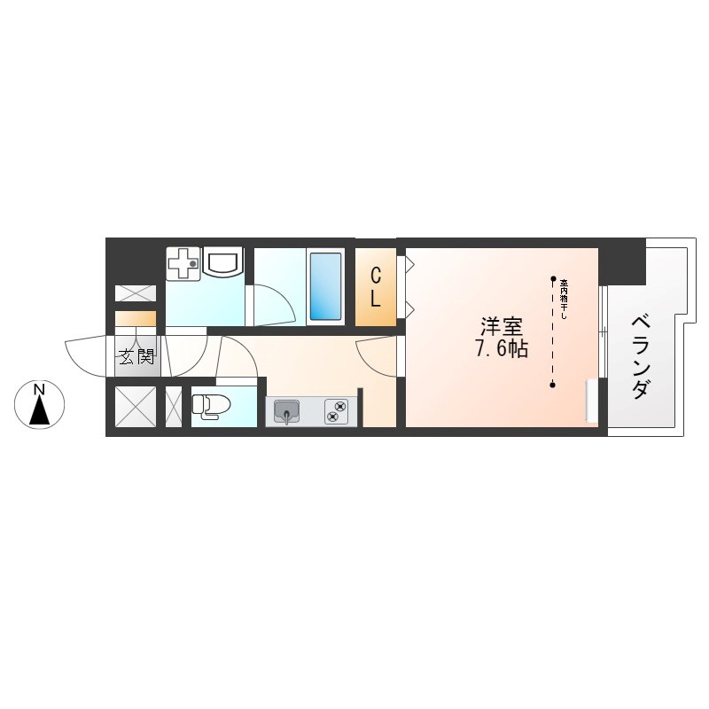 PALMS 1203号室 間取り