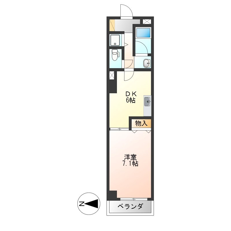 コートビレッジ駅前通り 602号室 間取り