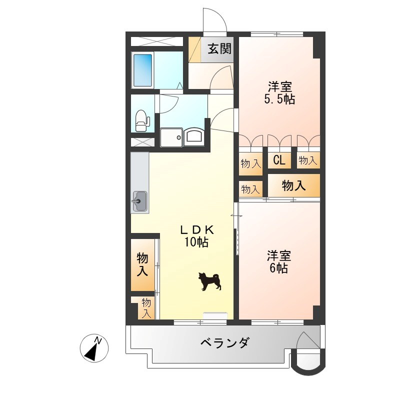ラポールヤナセ 607号室 間取り
