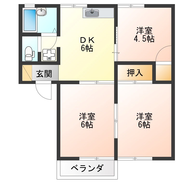 コーポOMA 103号室 間取り