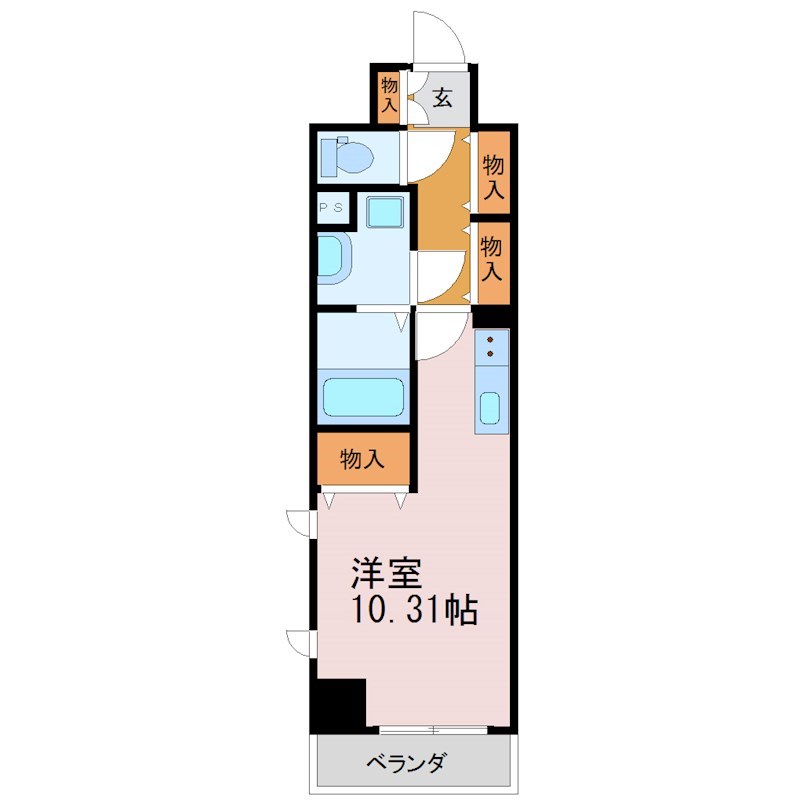 ラミューズ宇都宮 405号室 間取り