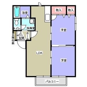 パークサイドウエノ　B棟 201号室 間取り