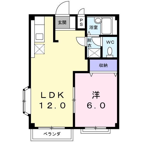 エルディム和 203号室 間取り