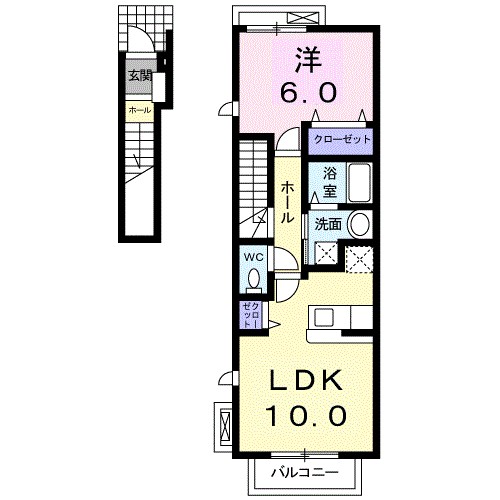 モーニング・サンＡ 202号室 間取り