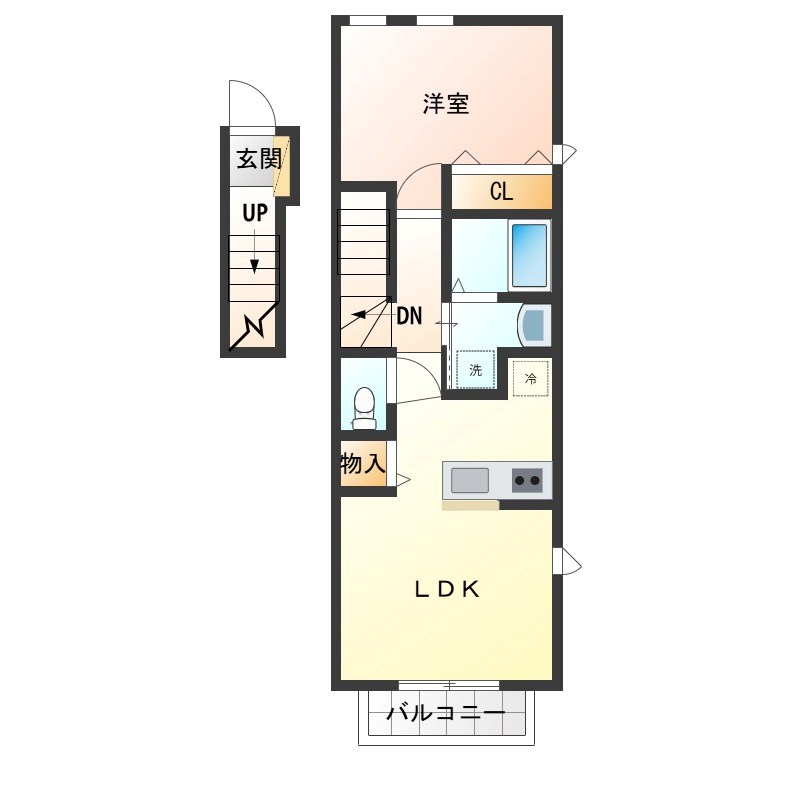 サンライト・ヴィラ C 201号室 間取り