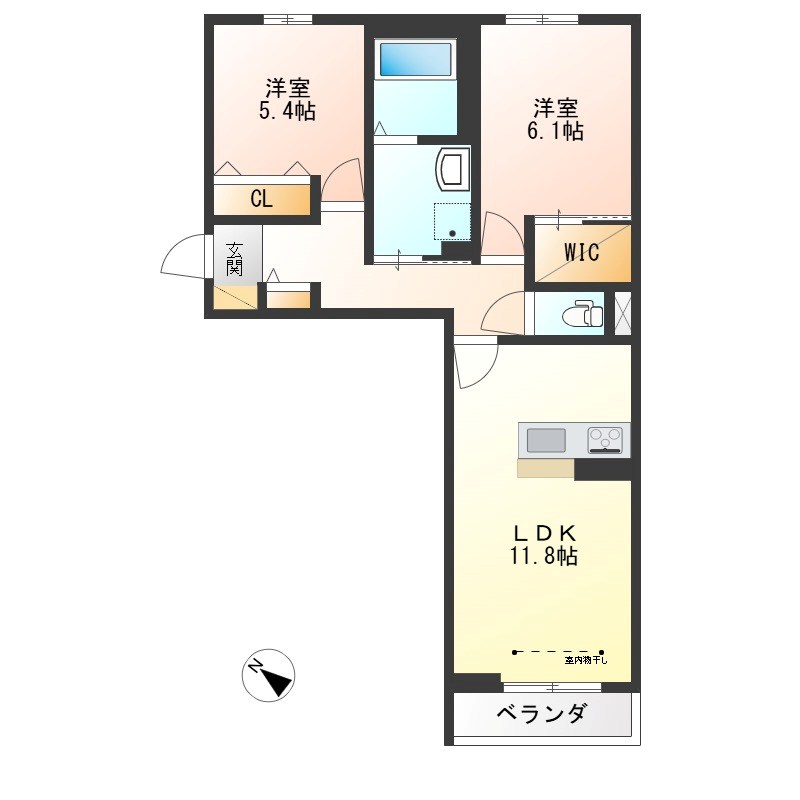 ヴィラーチェS 106号室 間取り