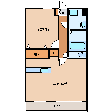 グランディール 301号室 間取り