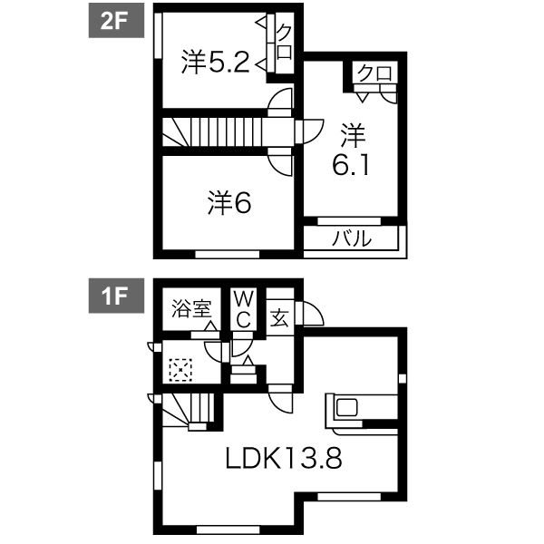 茂呂貸家  間取り