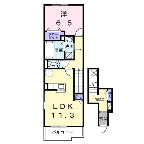 エレガンス　メゾン　Ⅱ 201号室 間取り