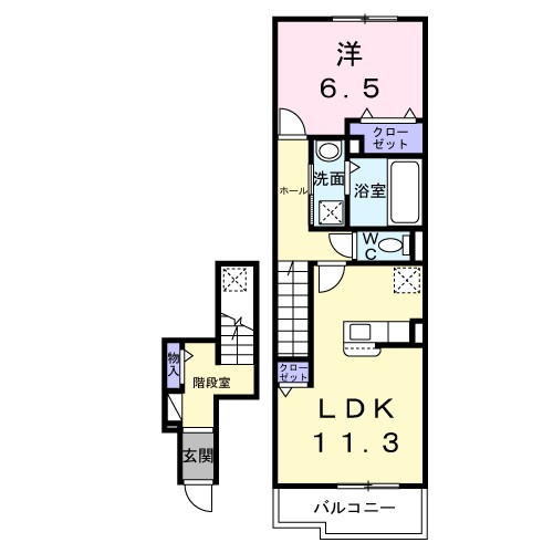 エレガンス　メゾン　Ⅱ 203号室 間取り