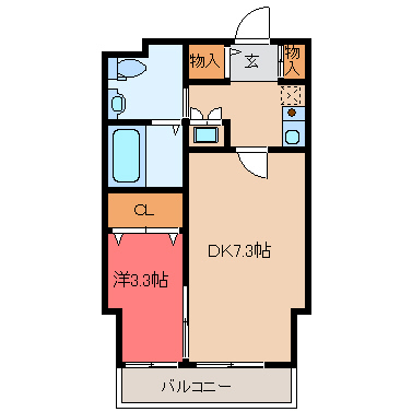 ゴールドライフマンション宇都宮 302号室 間取り