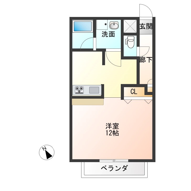 グランディオーソ  203号室 間取り