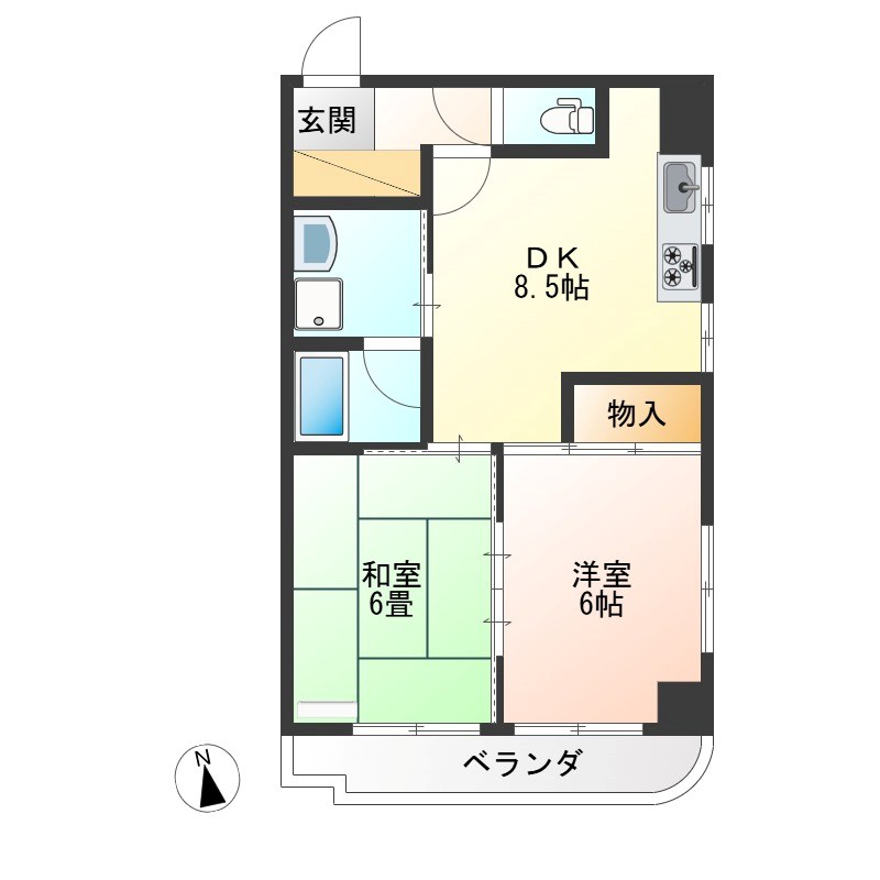 東口ハイツ 503号室 間取り