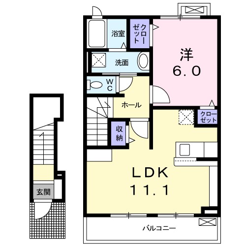 ヴィヴィッド・アヴェニ－ルⅡ 203号室 間取り