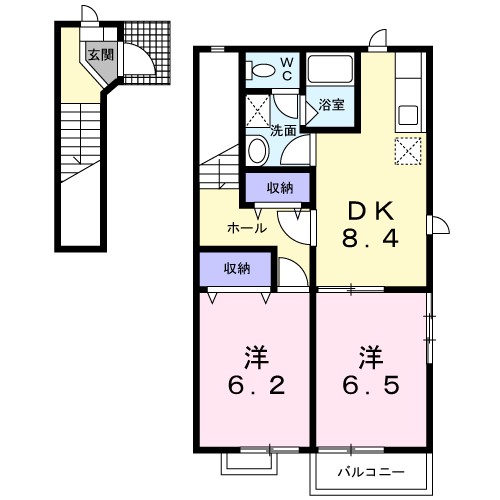 シンフォニーＢ 201号室 間取り