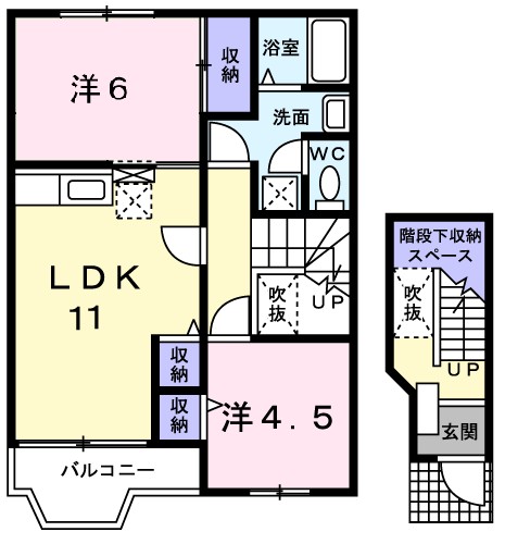 リッチモンド　&Beta; 202号室 間取り