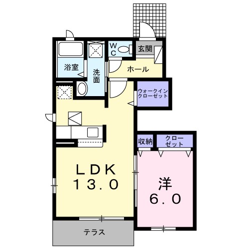 ルミナリエ 104号室 間取り