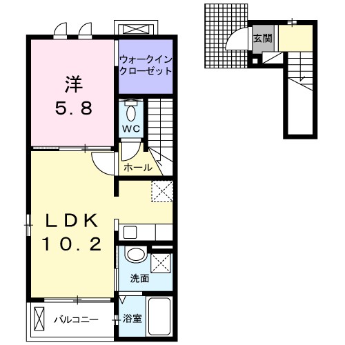 アクアーリオ 204号室 間取り