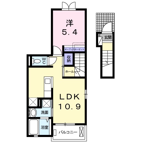 メゾン　エスペランサ 201号室 間取り