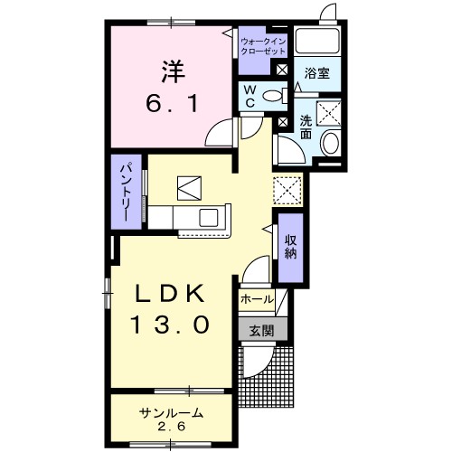 ブルーウィロウ 101号室 間取り