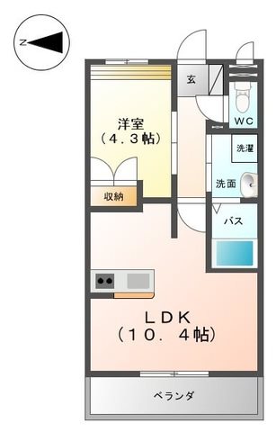 イーストヒルズ宿郷 207号室 間取り