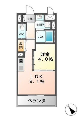 ロワゾ　ドゥ　ボヌール  103号室 間取り