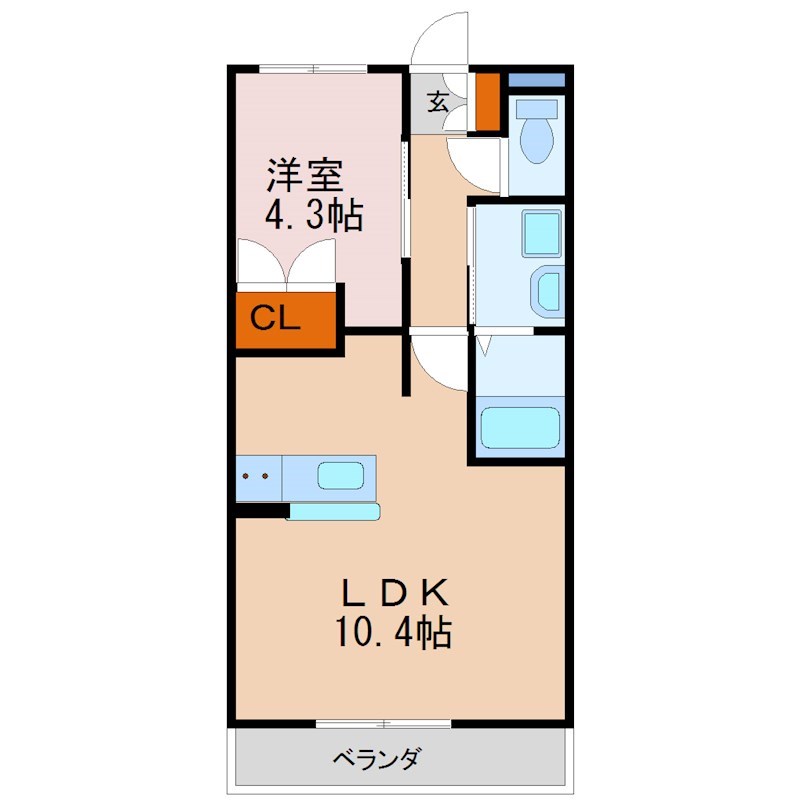 イーストヒルズ宿郷 102号室 間取り