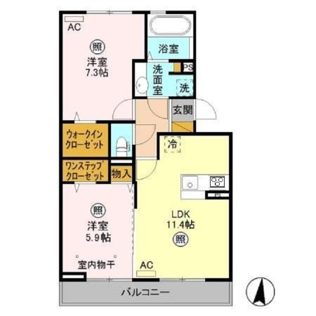 セジュールグリーンなごみ 302号室 間取り