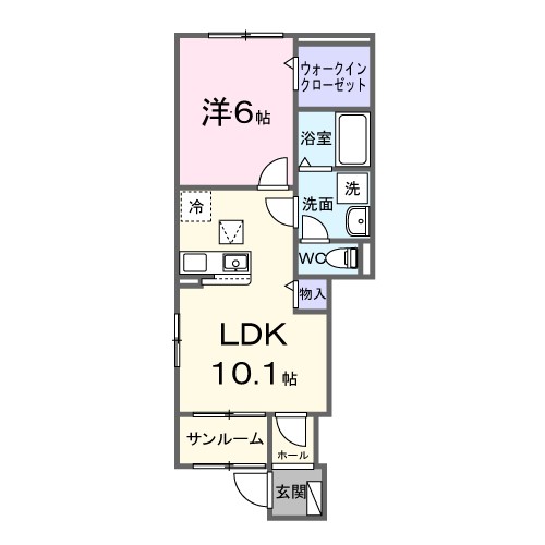 城南２丁目アパートＡ 101号室 間取り