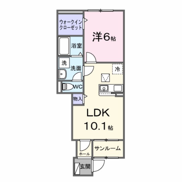 城南２丁目アパートＡ 103号室 間取り
