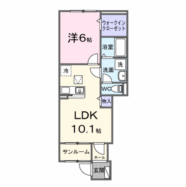城南２丁目アパートＡ 102号室 間取り