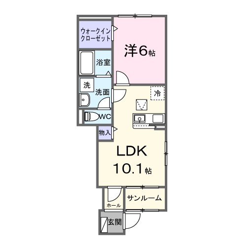 城南２丁目アパートＡ 105号室 間取り