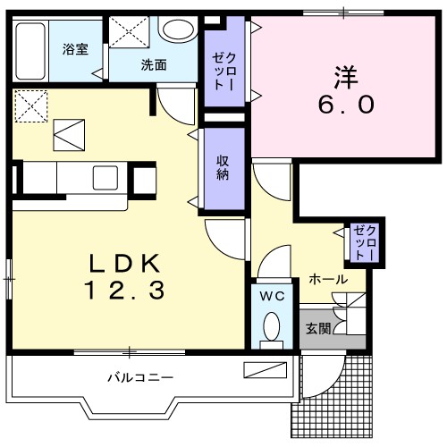 グレイスフルＢ 101号室 間取り