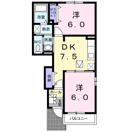 パーク　リア　レジデンスＡ 104号室 間取り