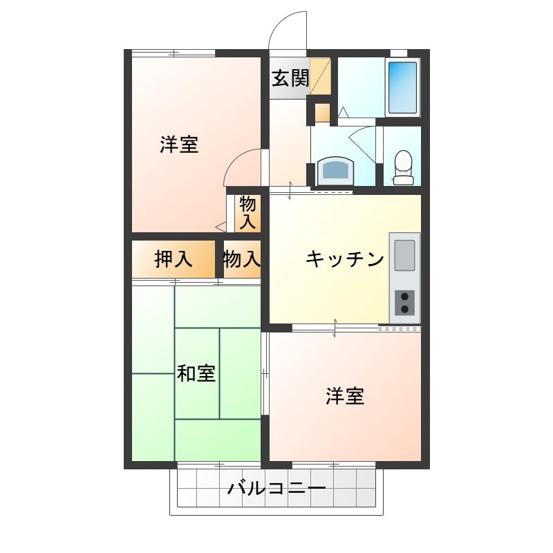 ガーデンテラス若宮 202号室 間取り