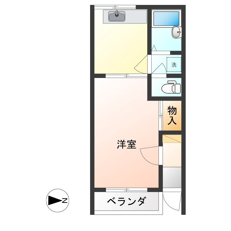 セピック・ブルー 103号室 間取り