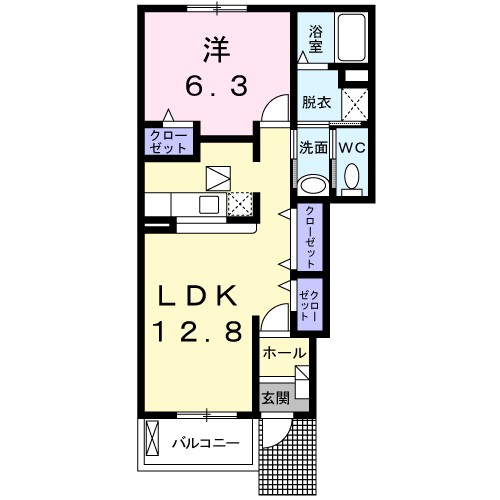 アニメート桜 103号室 間取り
