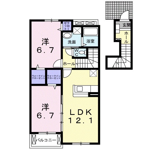 ジュピター 203号室 間取り