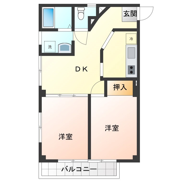 メゾン・ド・ナマイ 103号室 間取り