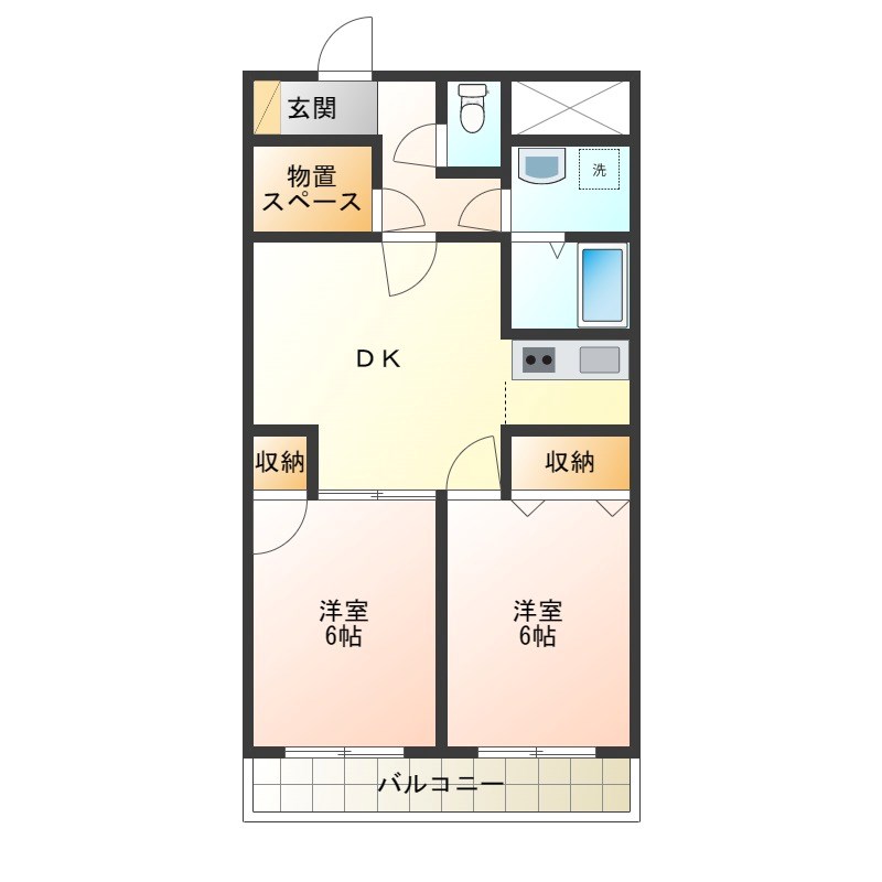南晒屋コーポ 507号室 間取り
