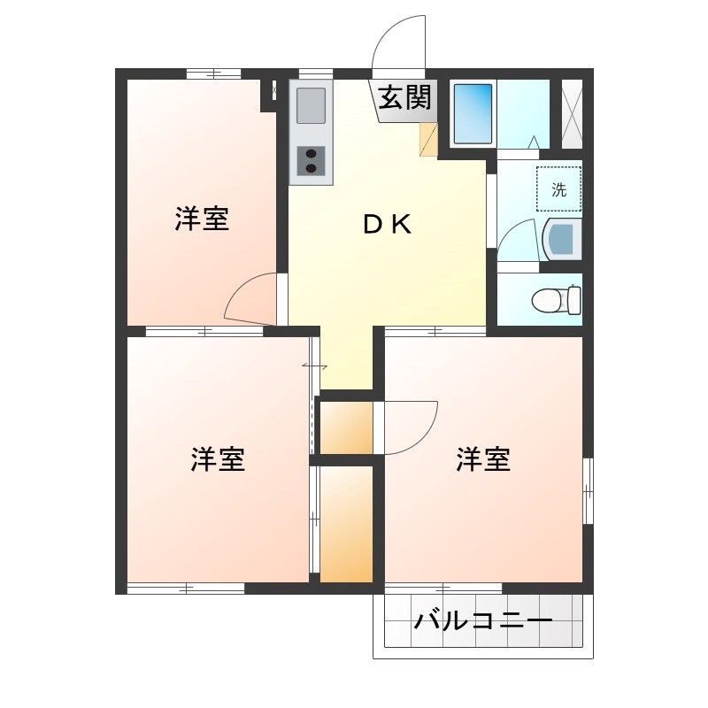 ローズハイツ 207号室 間取り