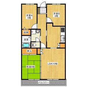 プラーナタウン 502号室 間取り