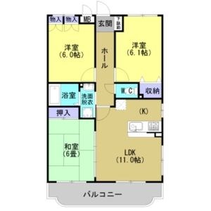 ハイツ・アムール 301号室 間取り