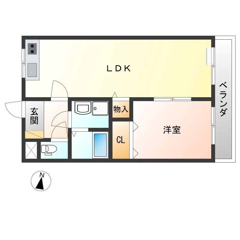ハイム88E 403号室 間取り