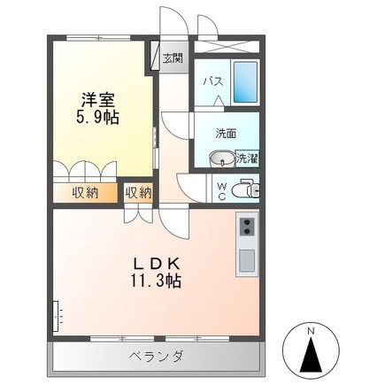 グランド・ソレイユ 106号室 間取り