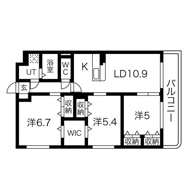 ユーミー桜 203号室 間取り
