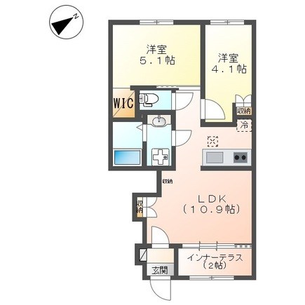 石井町新築アパート 102号室 間取り