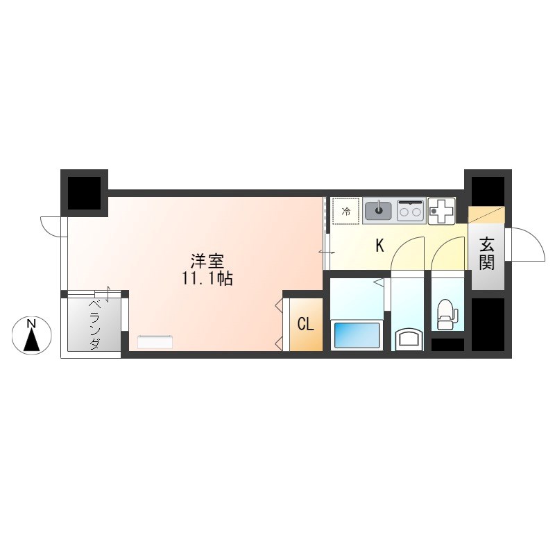 ビッグ・ビー宇都宮 905号室 間取り