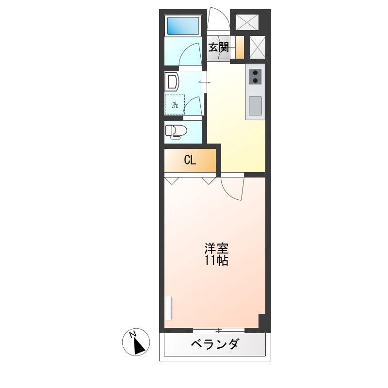 ルミエール元今泉 503号室 間取り