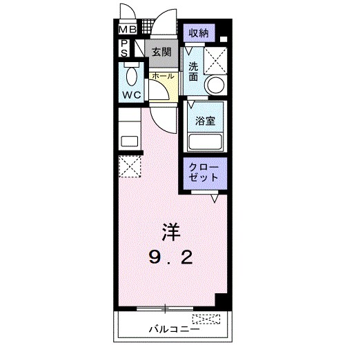 サンパティエコート 205号室 間取り
